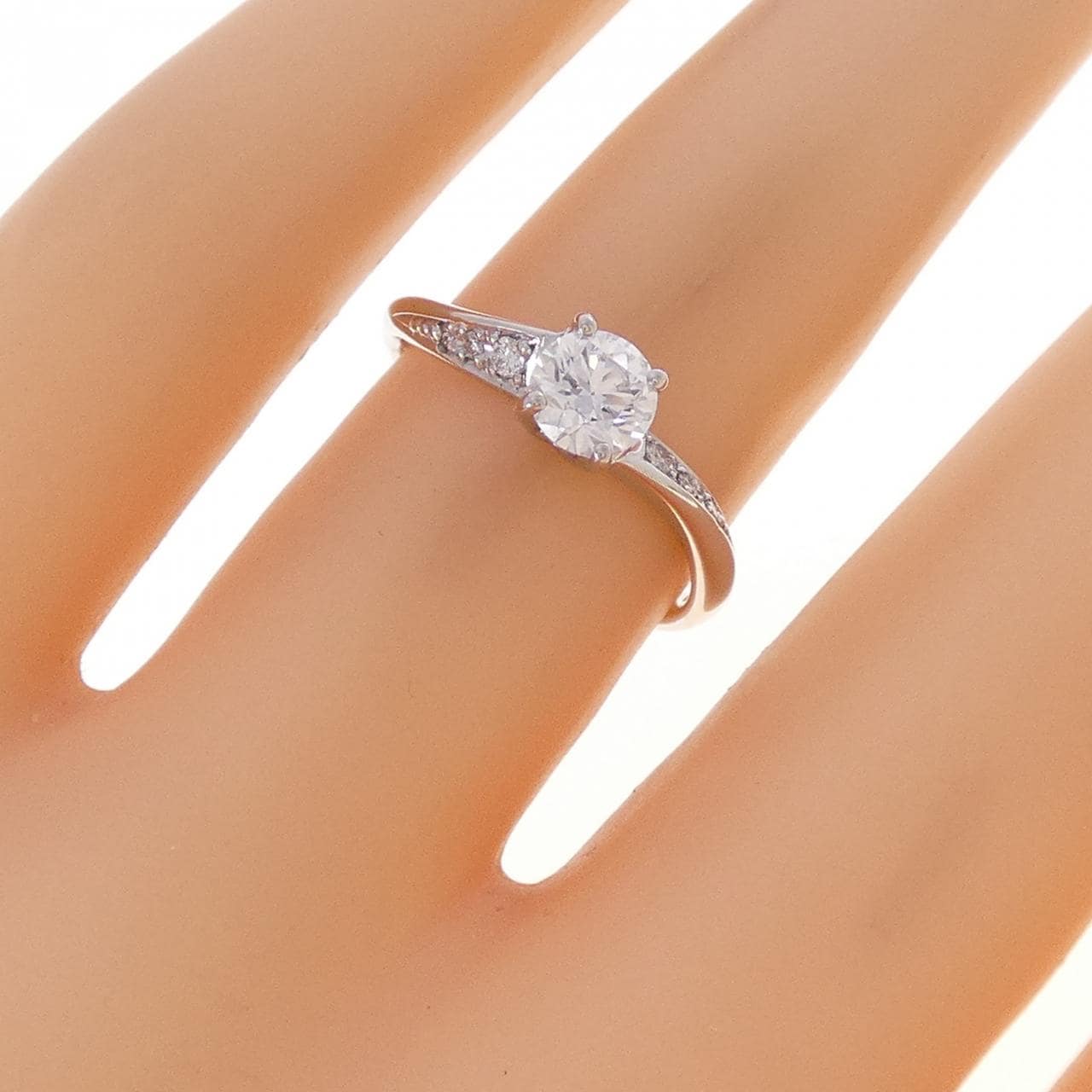 PT900 ダイヤモンド リング 0.415CT D VVS1 3EXT H＆C