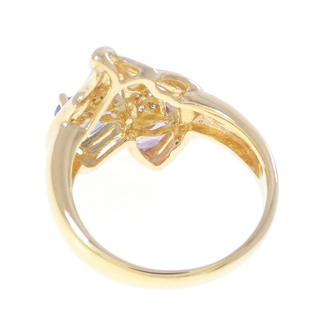 K18YG ハート サファイヤ リング 1.67CT