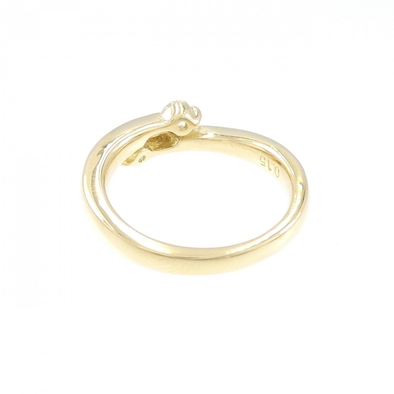K18YG ダイヤモンド ピンキーリング 0.15CT