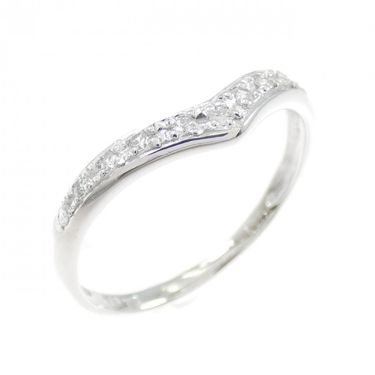 K18WG ダイヤモンド リング 0.12CT