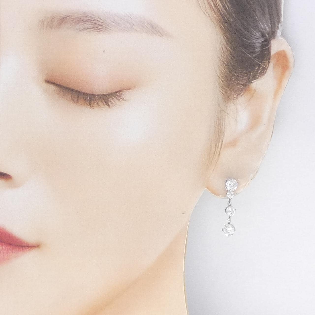 K14WG 2WAY キュービック ピアス