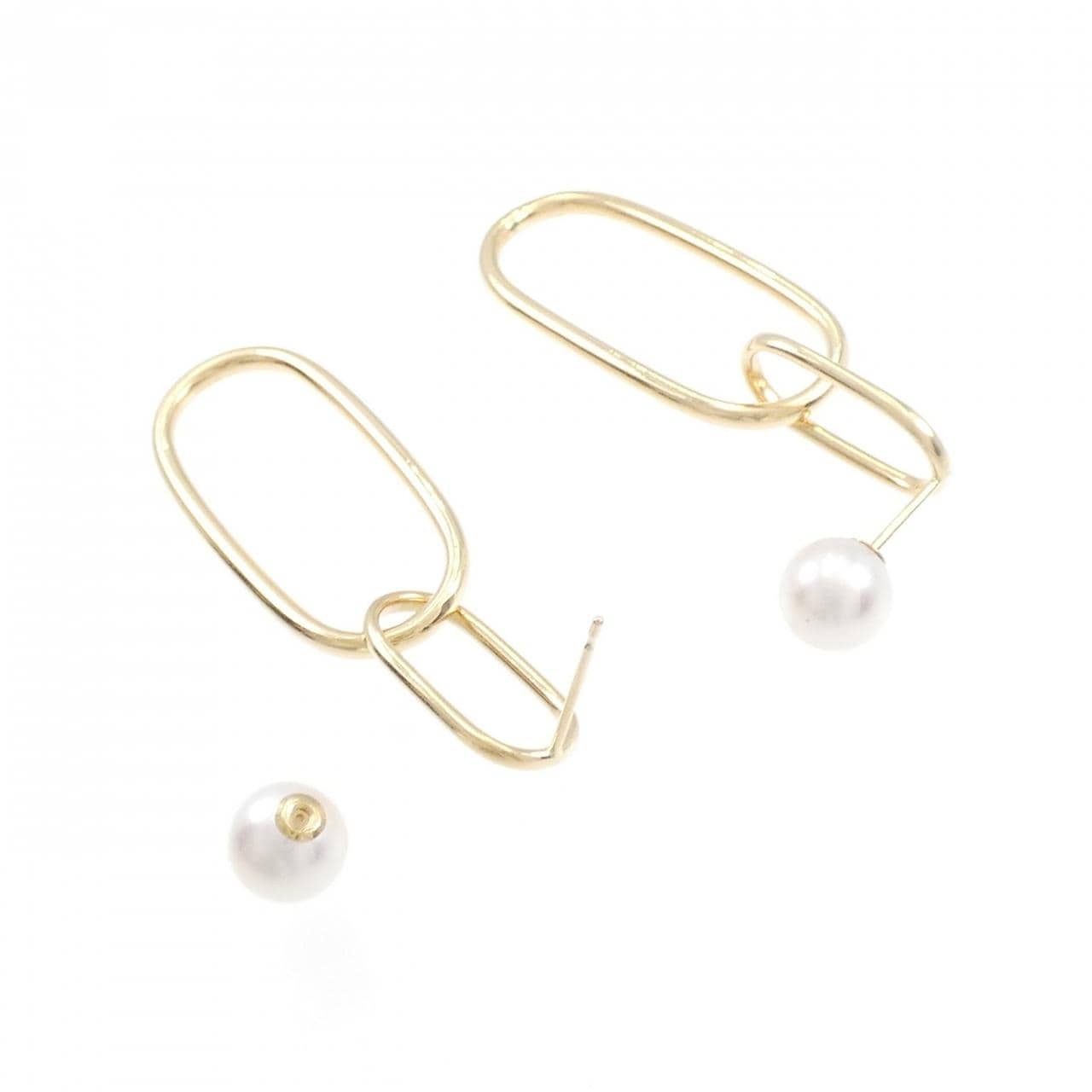 【新品】K18YG アコヤパール ピアス 7.7mm