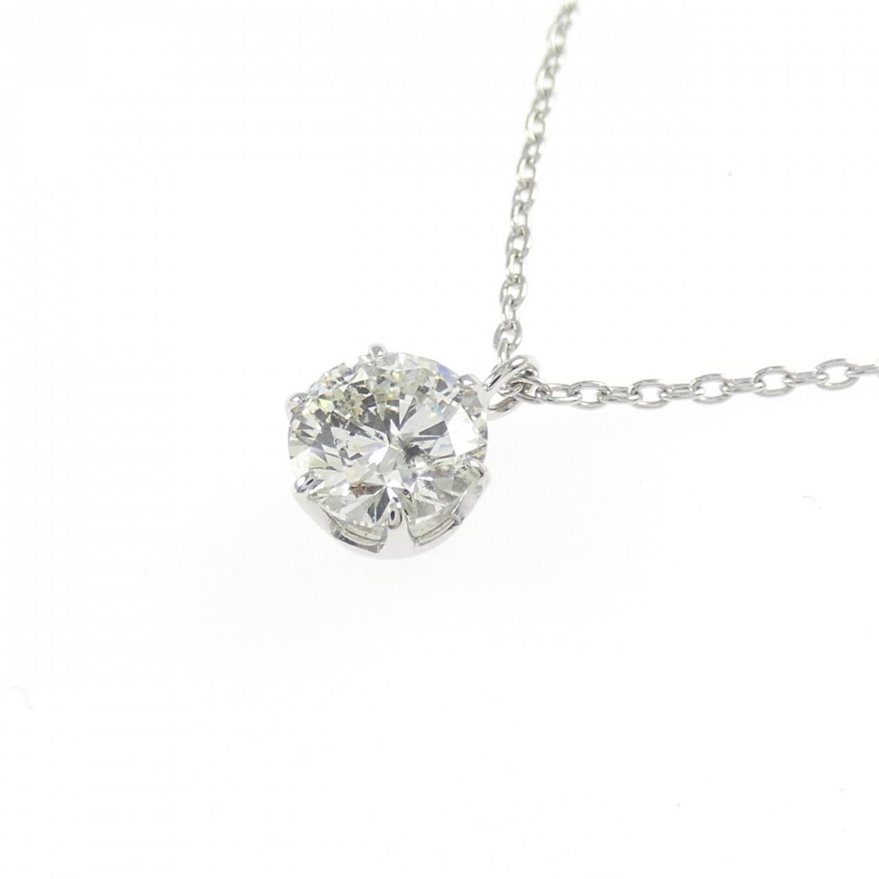 PT900/PT850 ソリティア ダイヤモンド ネックレス 0.52CT