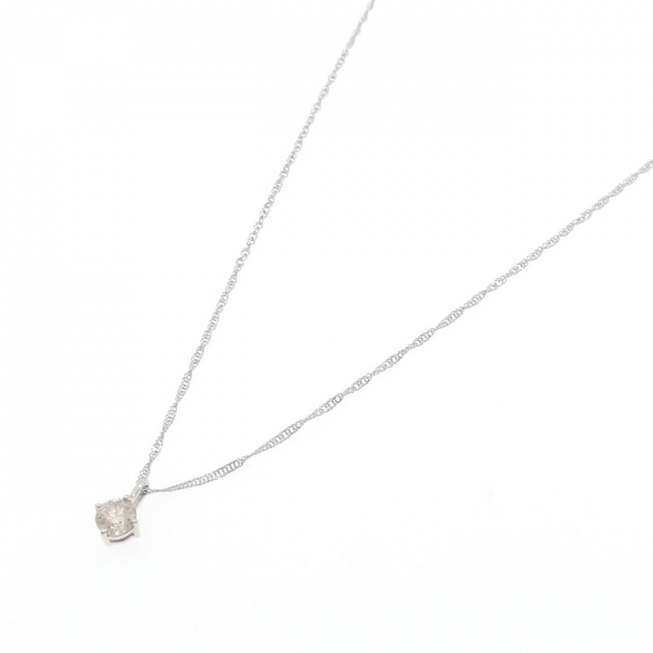 PT999单钻钻石项链，0.40克拉