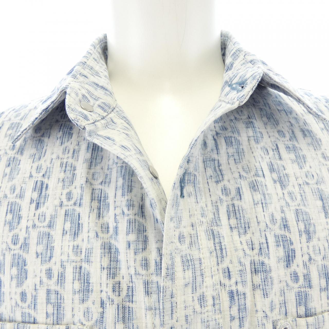 ディオール DIOR DIOR ESSENTIALS オブリークカスリコットンデニム 013D585BY989 シャツ