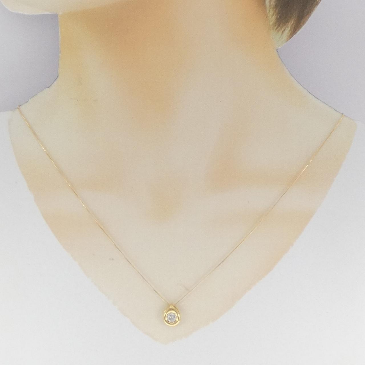 K18YG ダイヤモンド ネックレス 0.37CT