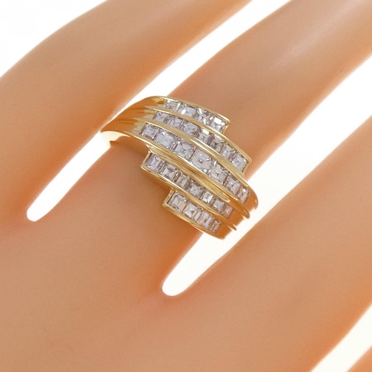 K18YG ダイヤモンド リング 1.27CT