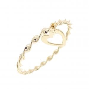 K18YG ハート リング