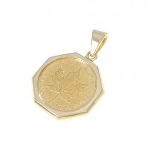 18KTYG(枠) コイン ペンダント