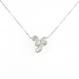 PT950/PT850 イニシャルY ダイヤモンド ネックレス 0.10CT