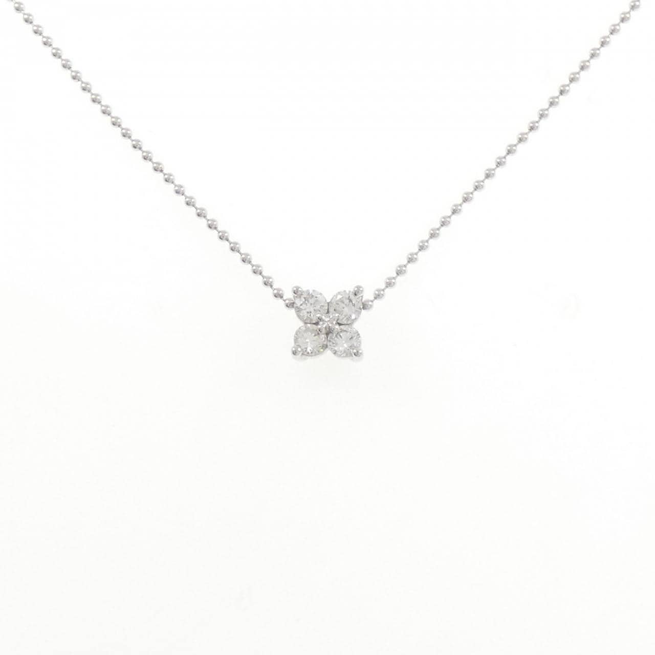 タサキ フラワー ダイヤモンド ネックレス 0.24CT