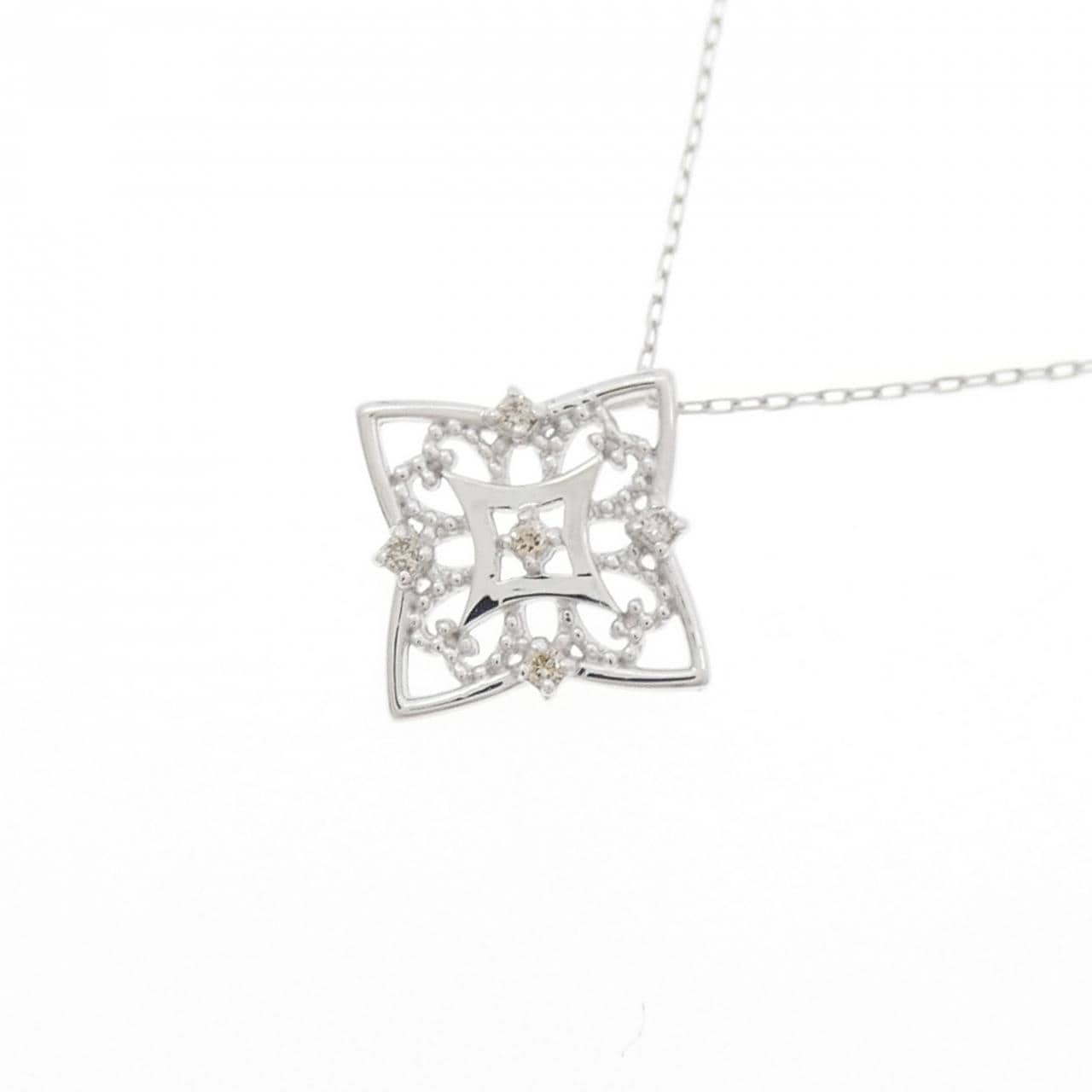 K10WG ダイヤモンド ネックレス 0.02CT