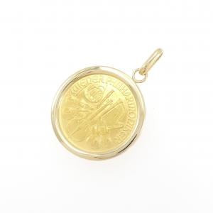 K18YG(枠) コイン ペンダント