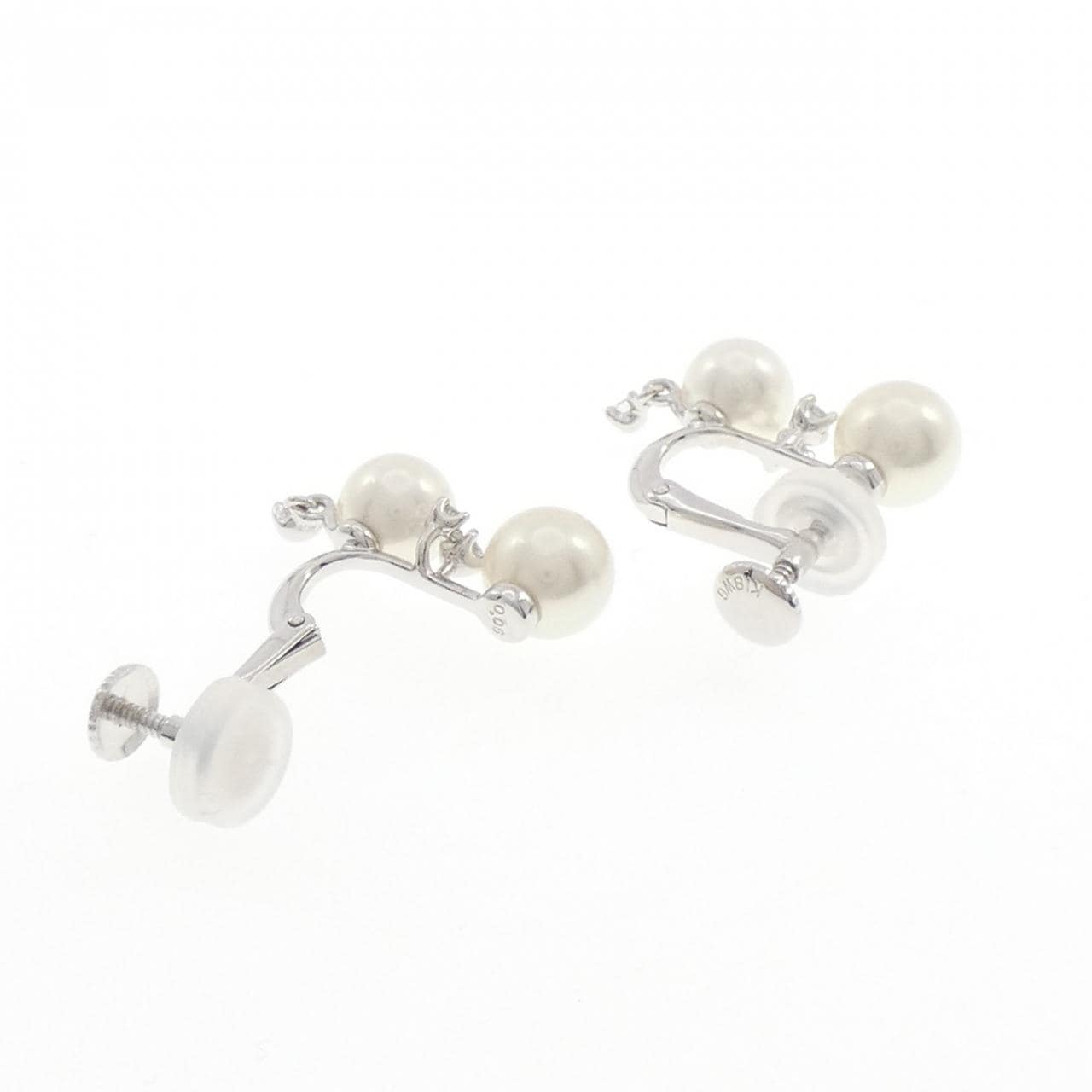 K18WG アコヤパール イヤリング