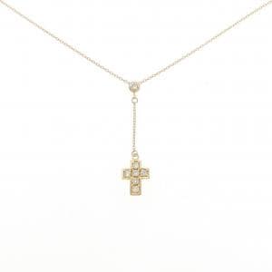 K18YG クロス ダイヤモンド ネックレス 0.15CT