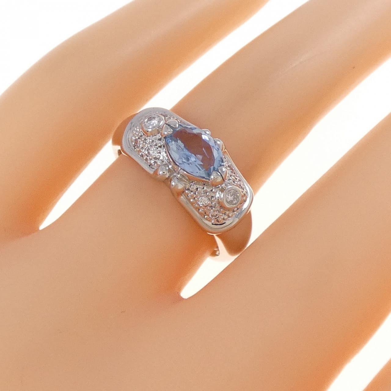 PT900 アクアマリン リング 0.65CT