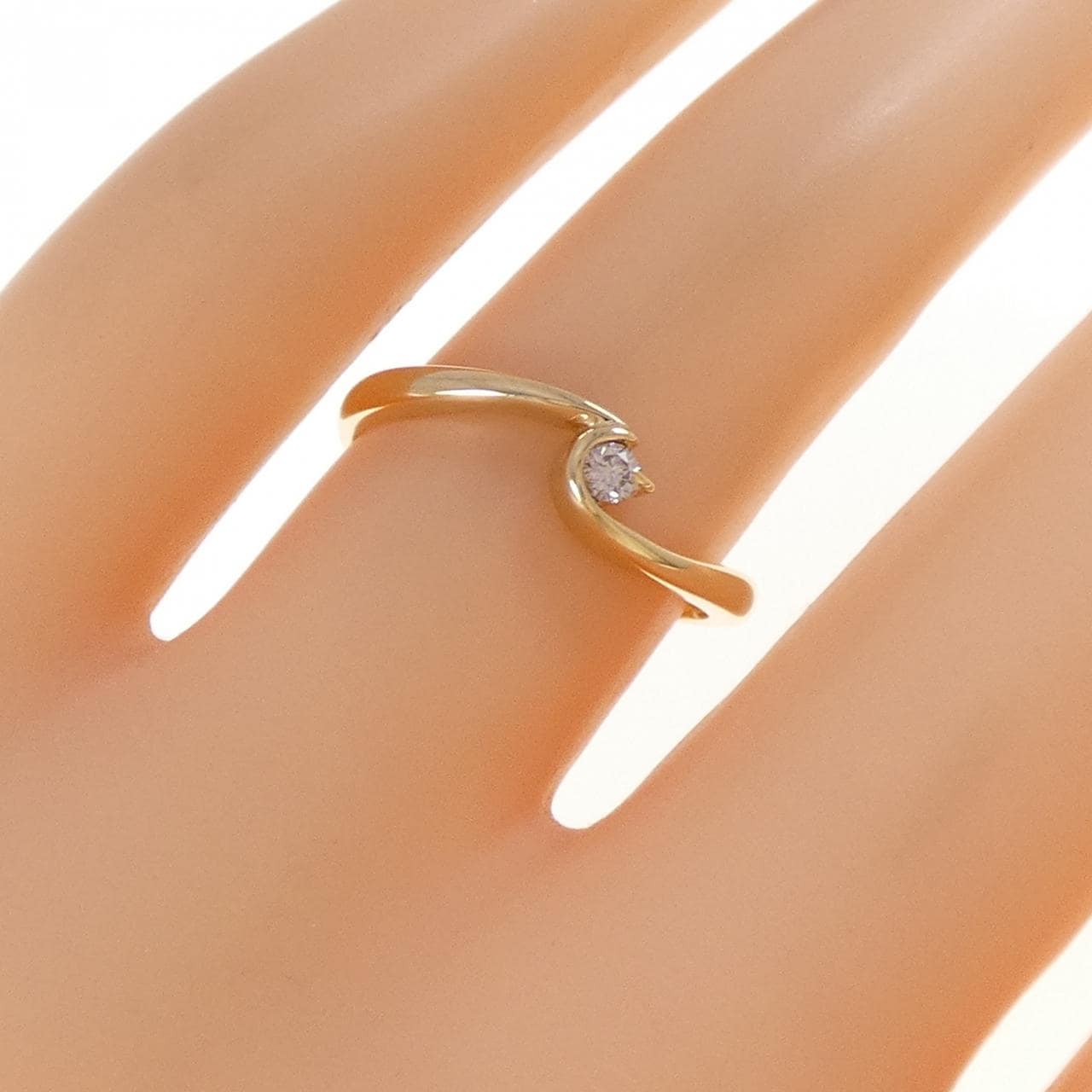 K18YG ダイヤモンド リング 0.05CT