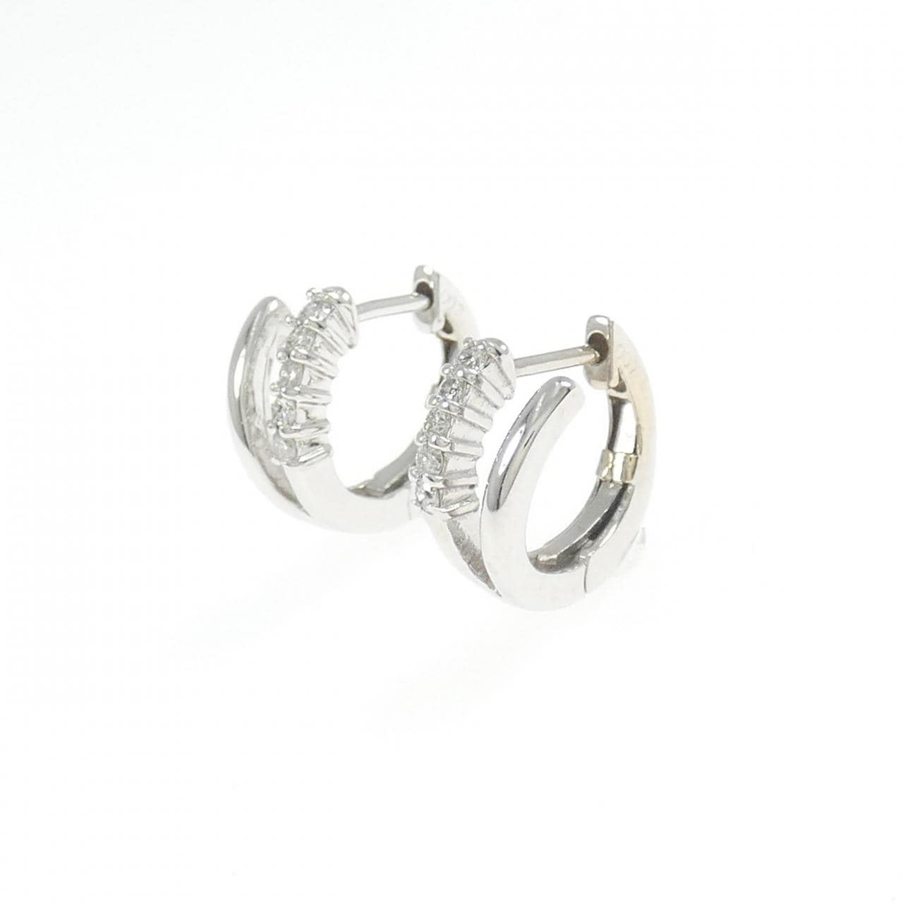 K18WG ダイヤモンド ピアス 0.14CT