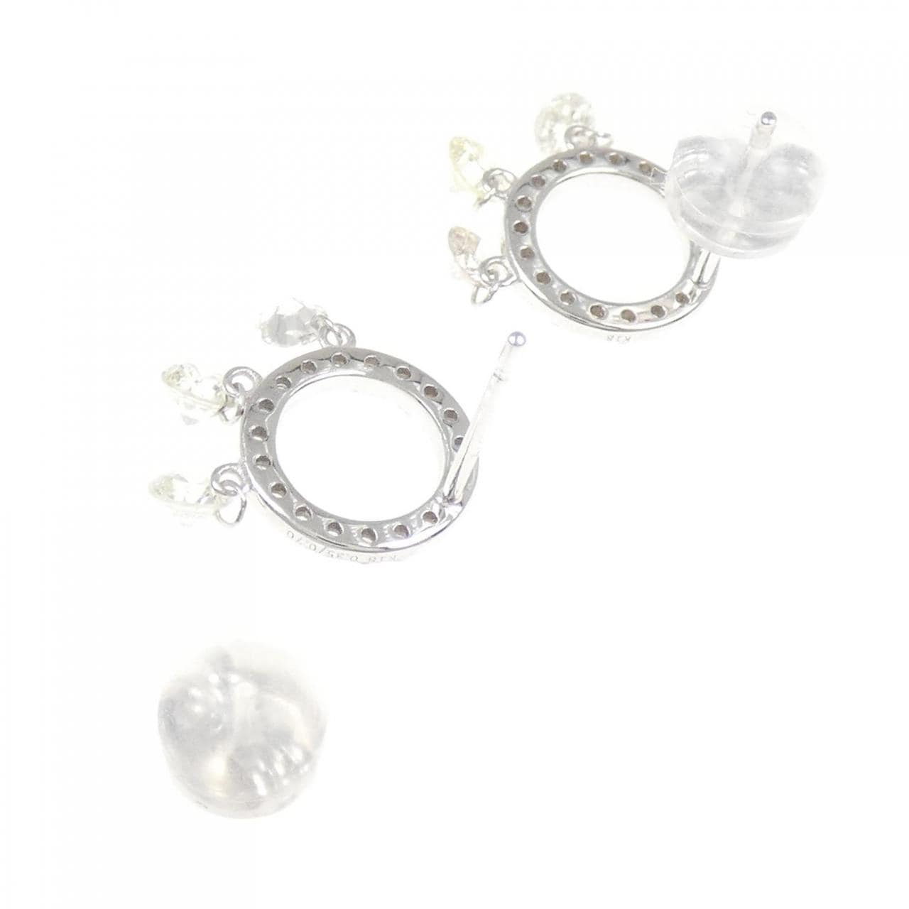 K18WG ダイヤモンド ピアス 1.05CT