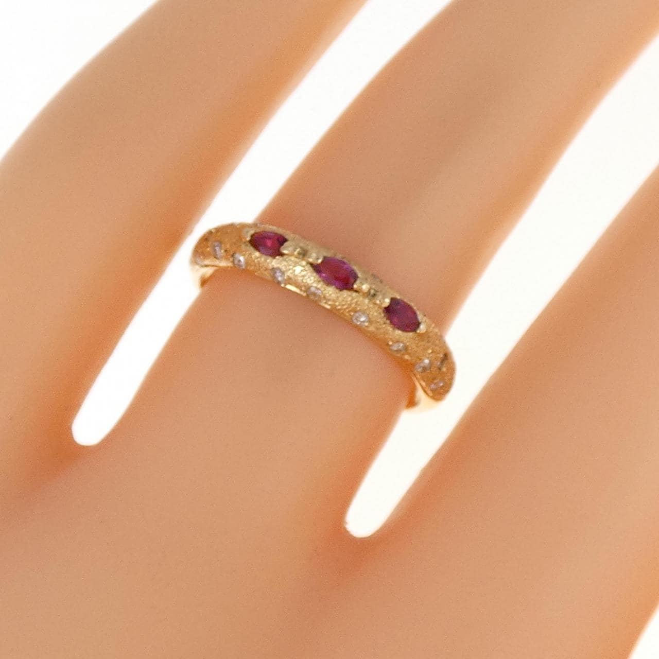 K18YG ruby ring 0.15CT