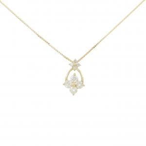 K18YG フラワー ダイヤモンド ネックレス 0.50CT