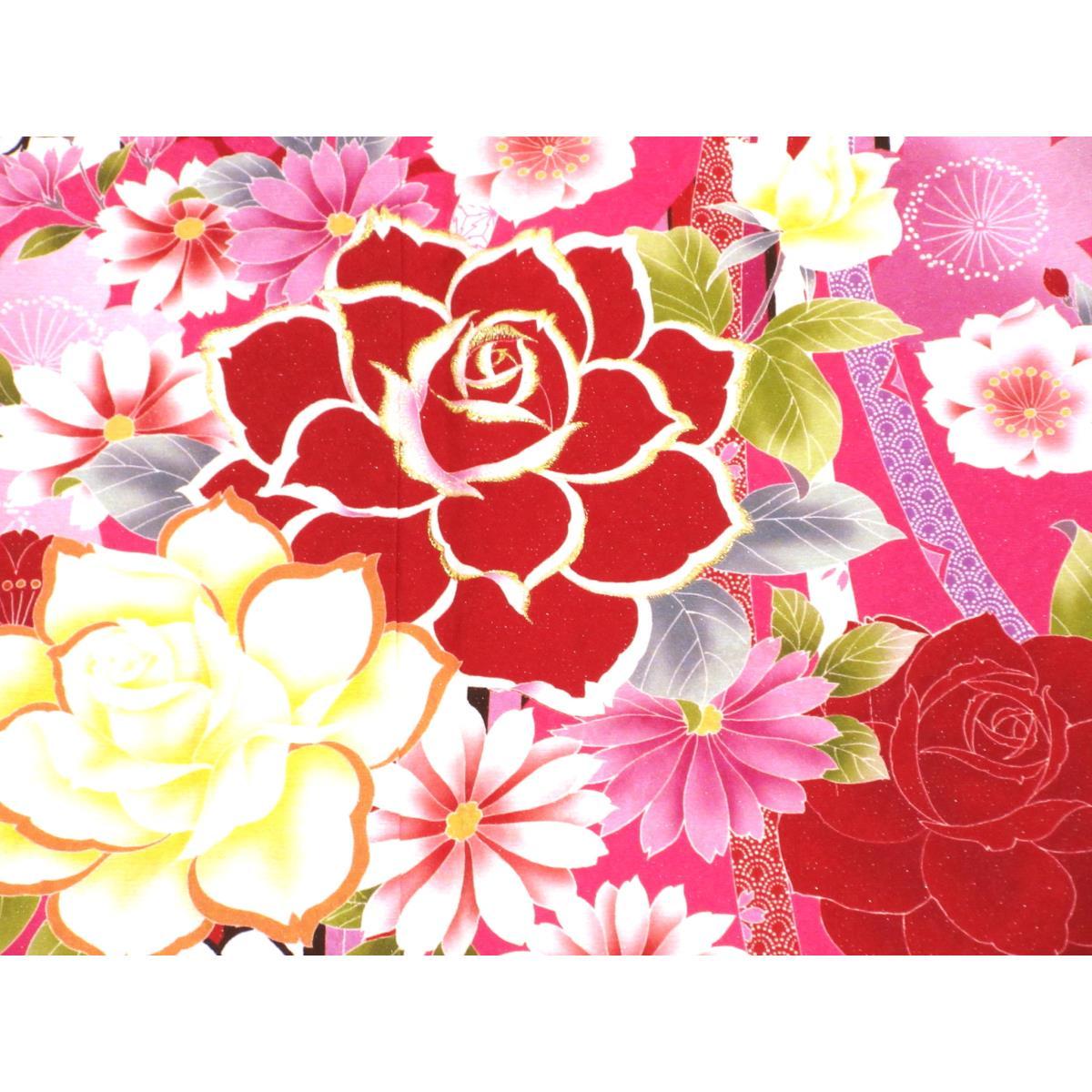 【未使用品】振袖　友禅加工　刺繍入り