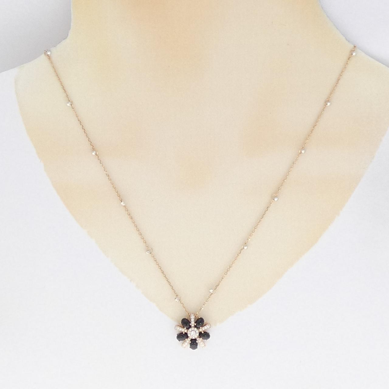 K18PG Onyx Necklace 1.57CT