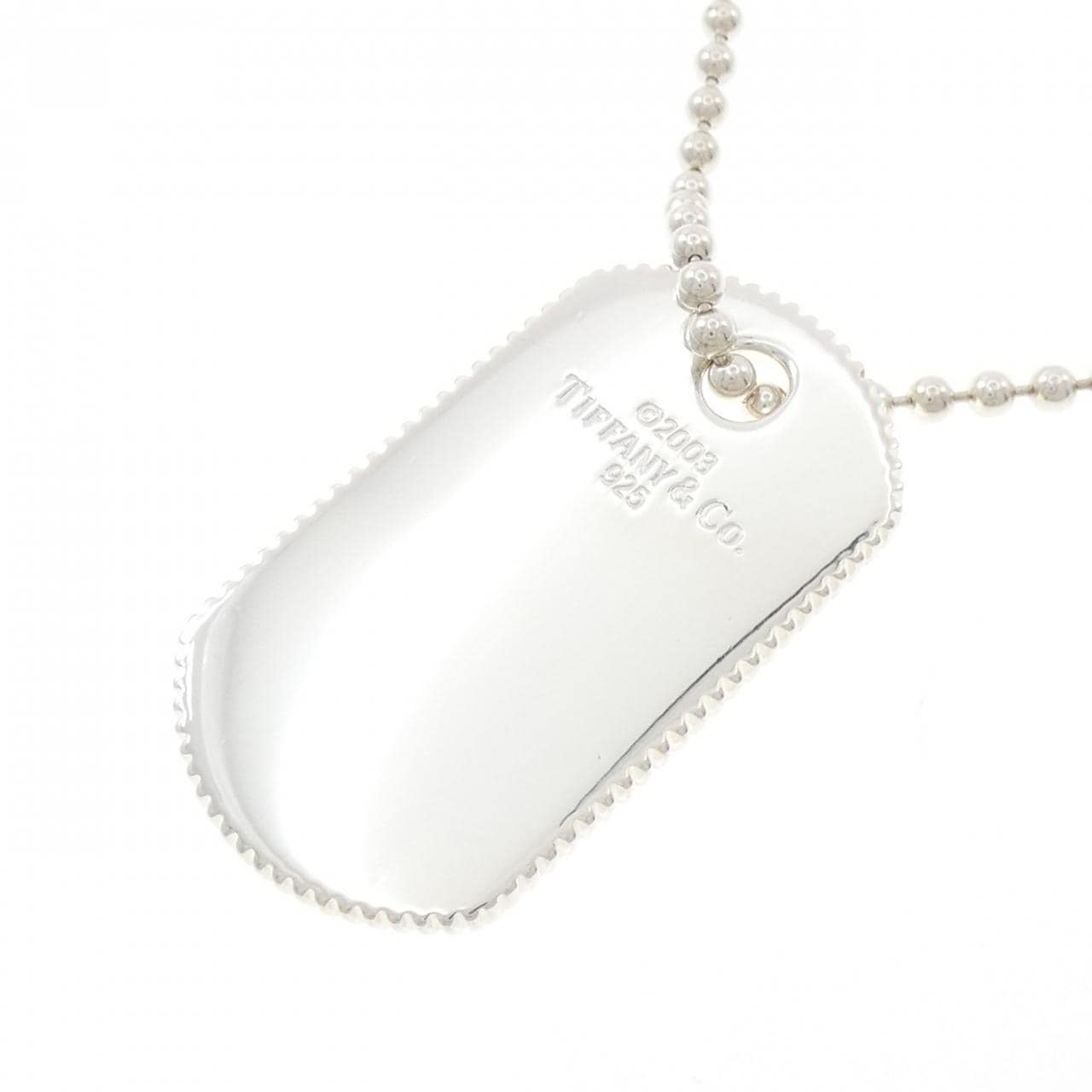 ティファニー コインエッジドックタグ ネックレス