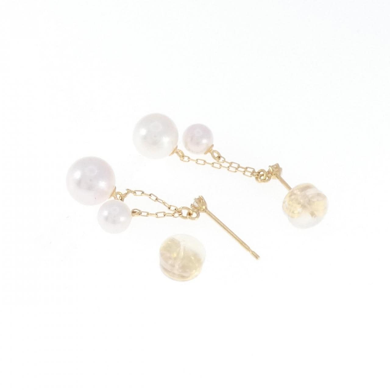 [BRAND NEW] K18YG Akoya pearl earrings