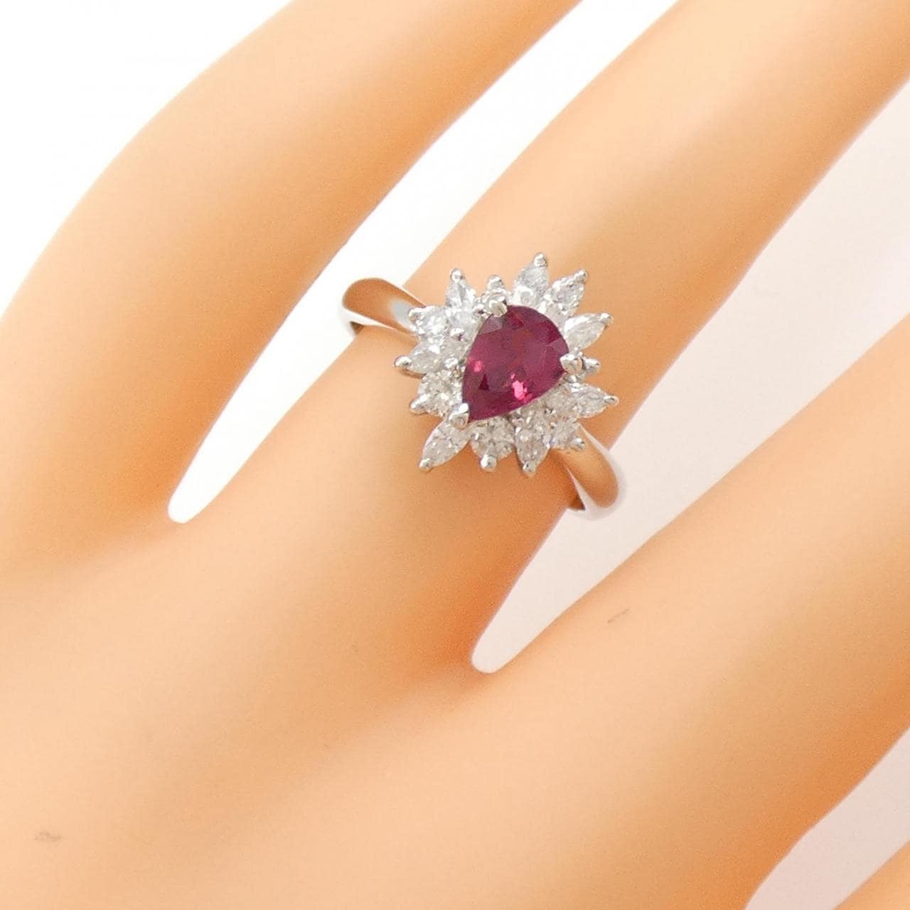 PT900 ルビー リング 0.59CT