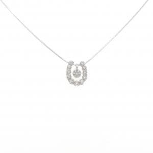 K18WG 2WAY ダイヤモンド ネックレス 0.08CT