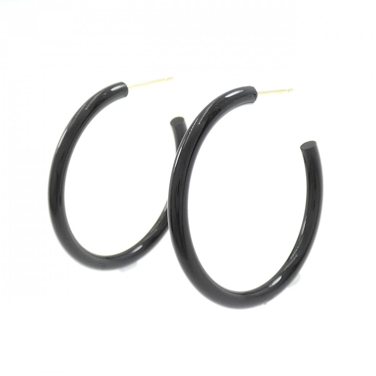 【新品】K18YG オニキス ピアス