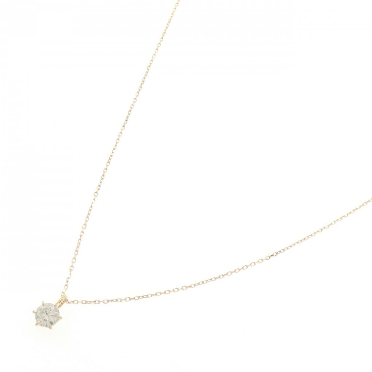 K18YG ソリティア ダイヤモンド ネックレス 0.321CT