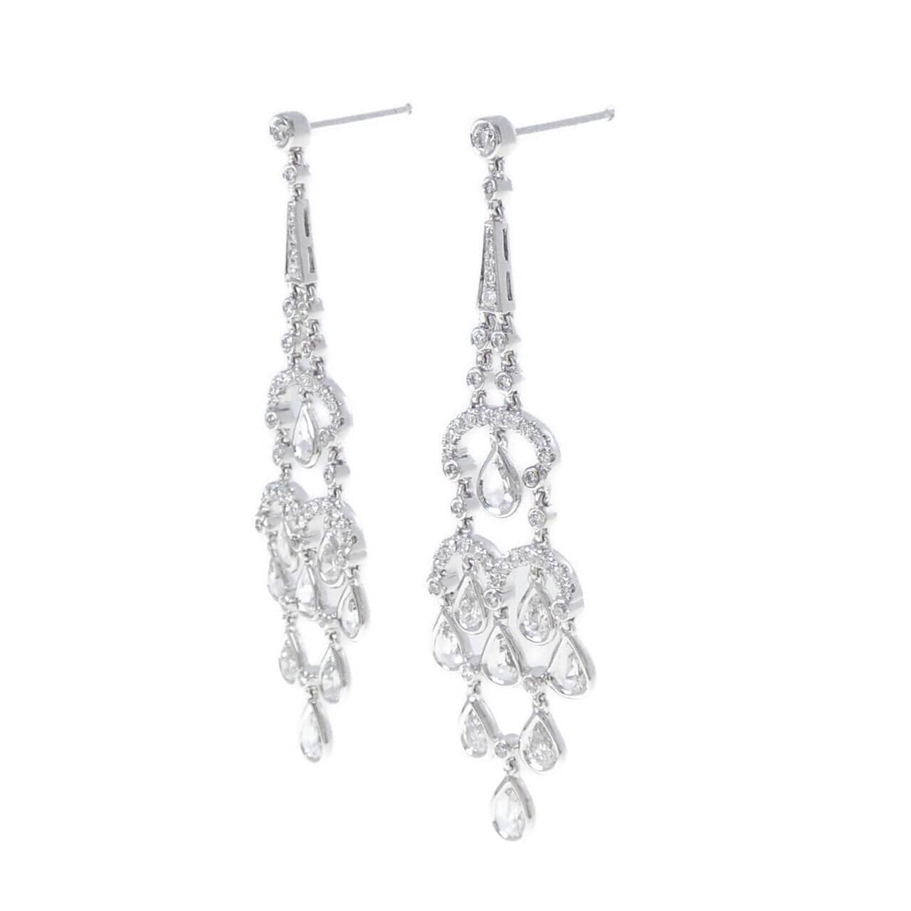 750WG/K18WG ダイヤモンド ピアス 5.72CT