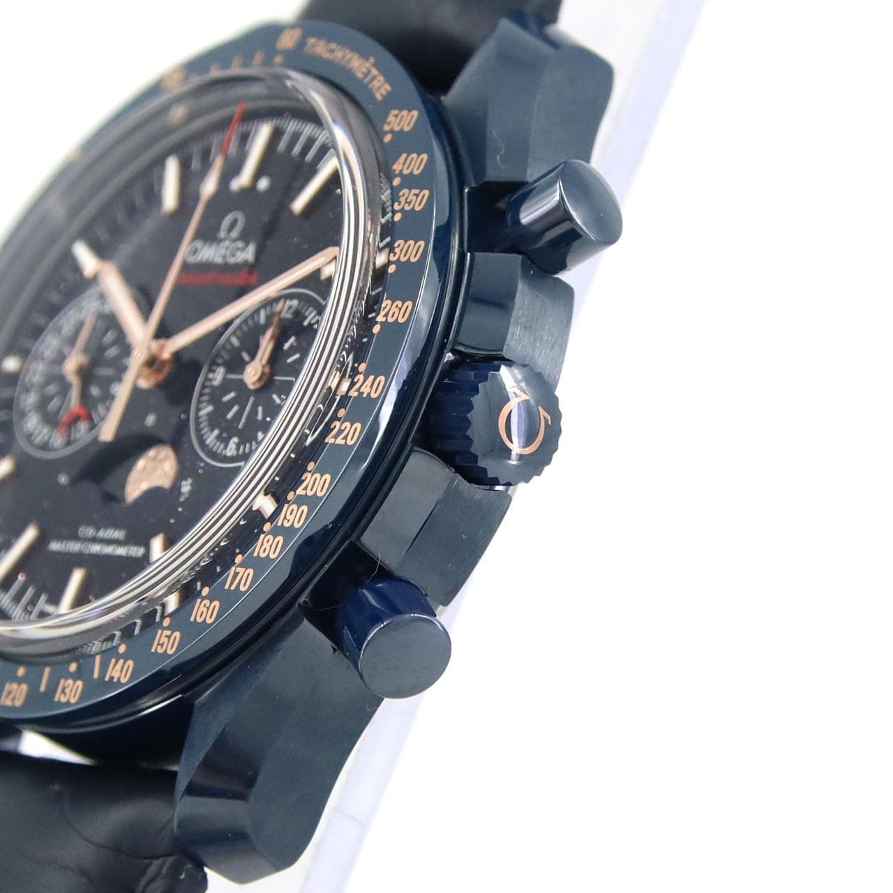 オメガ スピードマスタームーンフェイズブルーサイドオブザムーン 304.93.44.52.03.002 セラミック 自動巻