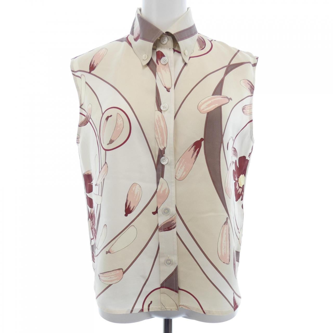 エルメス HERMES AU GRE DU VEN ツイルレーヌ. シャツ