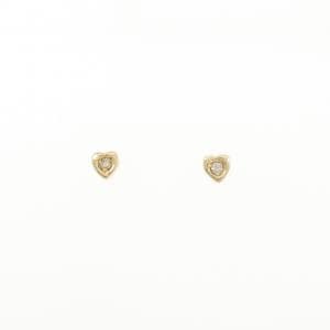 K18YG ハート ダイヤモンド ピアス