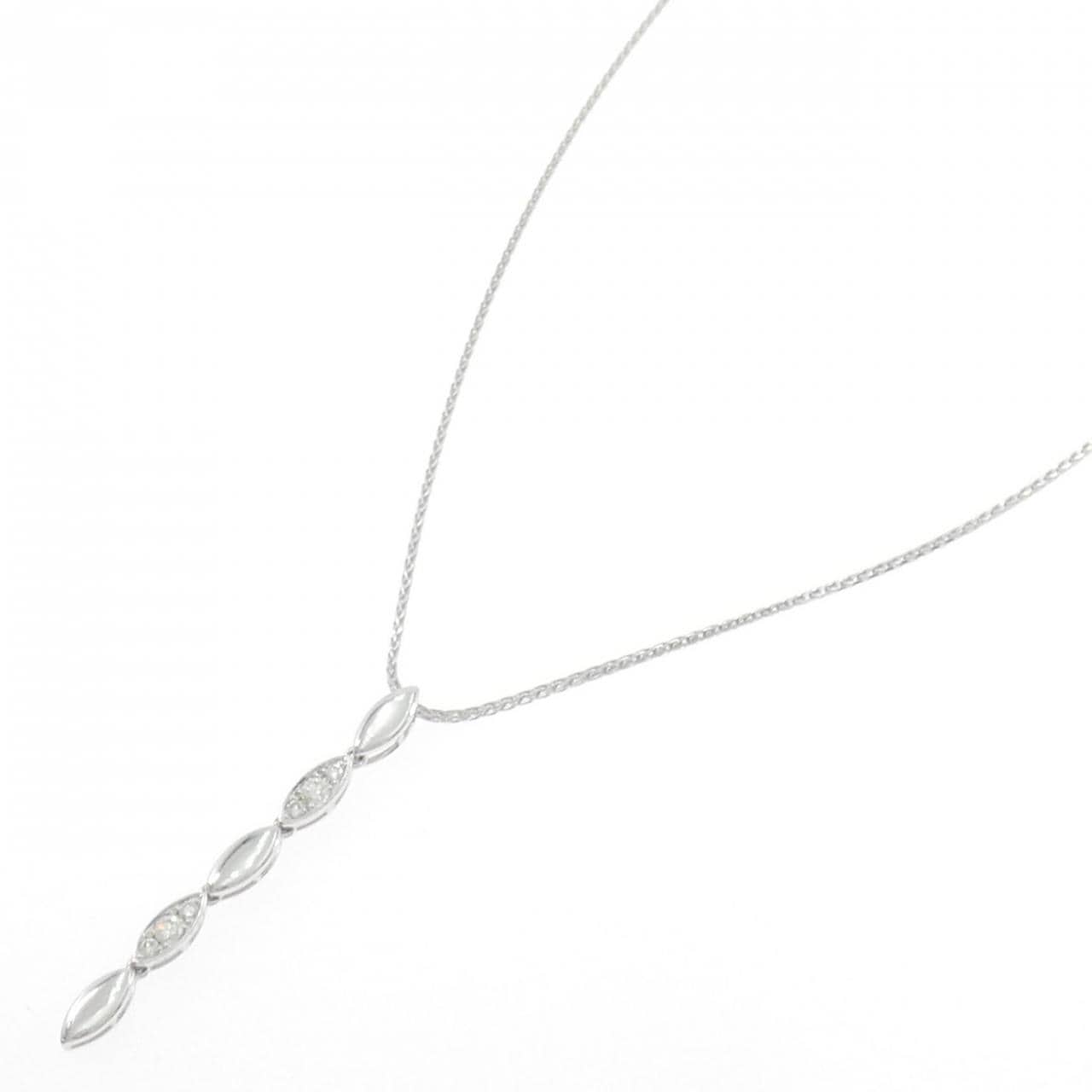 K18WG ダイヤモンド ネックレス 0.22CT