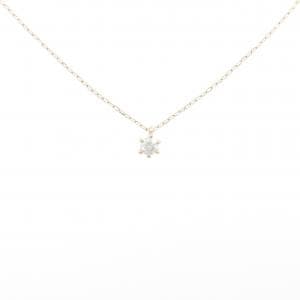 K10YG ソリティア ダイヤモンド ネックレス 0.08CT