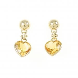 K18YG citrine earrings