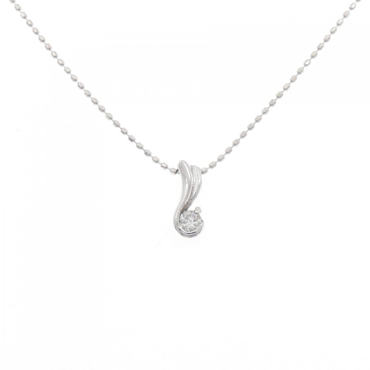 K18WG ダイヤモンド ネックレス 0.10CT