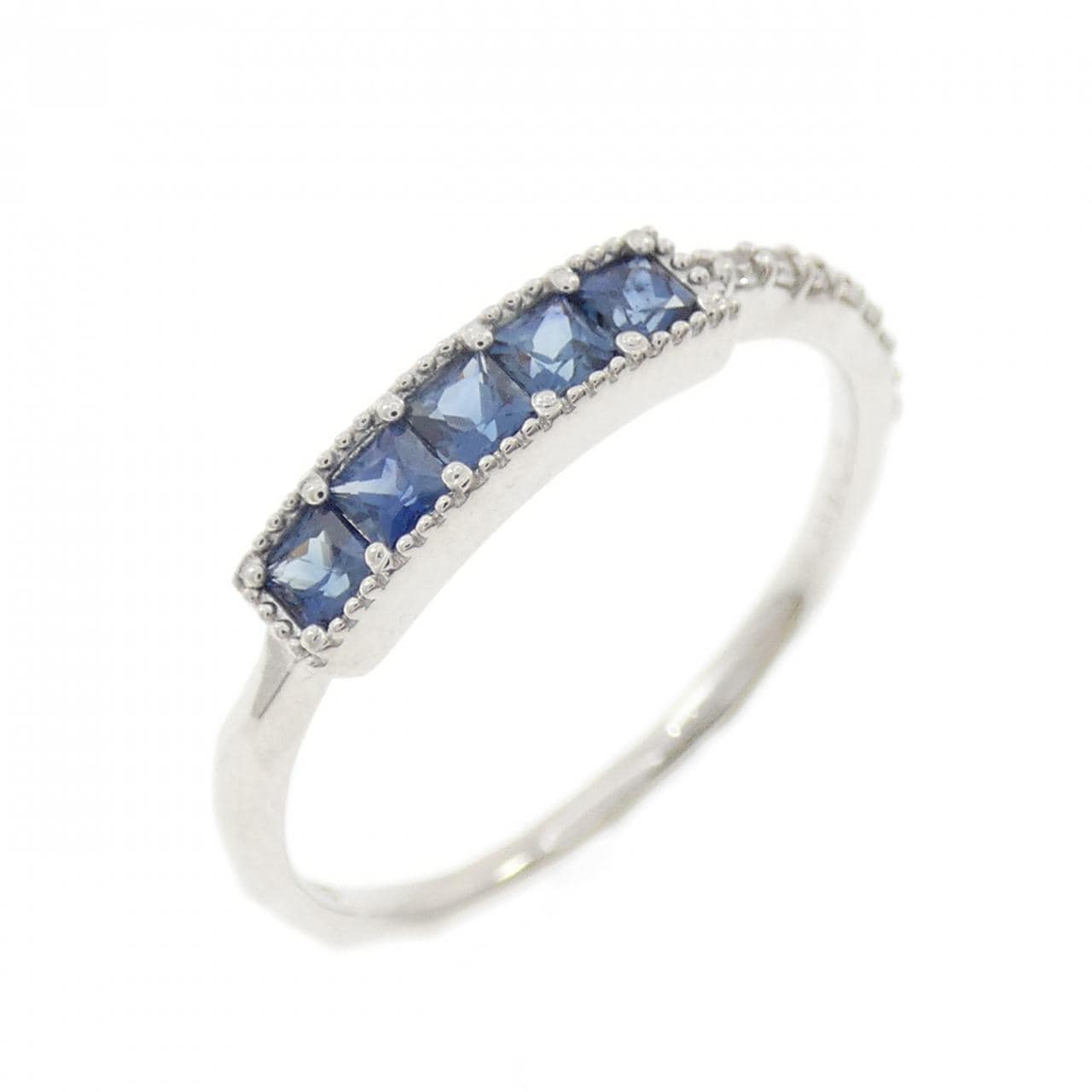 PT900蓝宝石戒指0.34CT