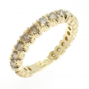 K18YG ハーフエタニティ ダイヤモンド リング 1.00CT
