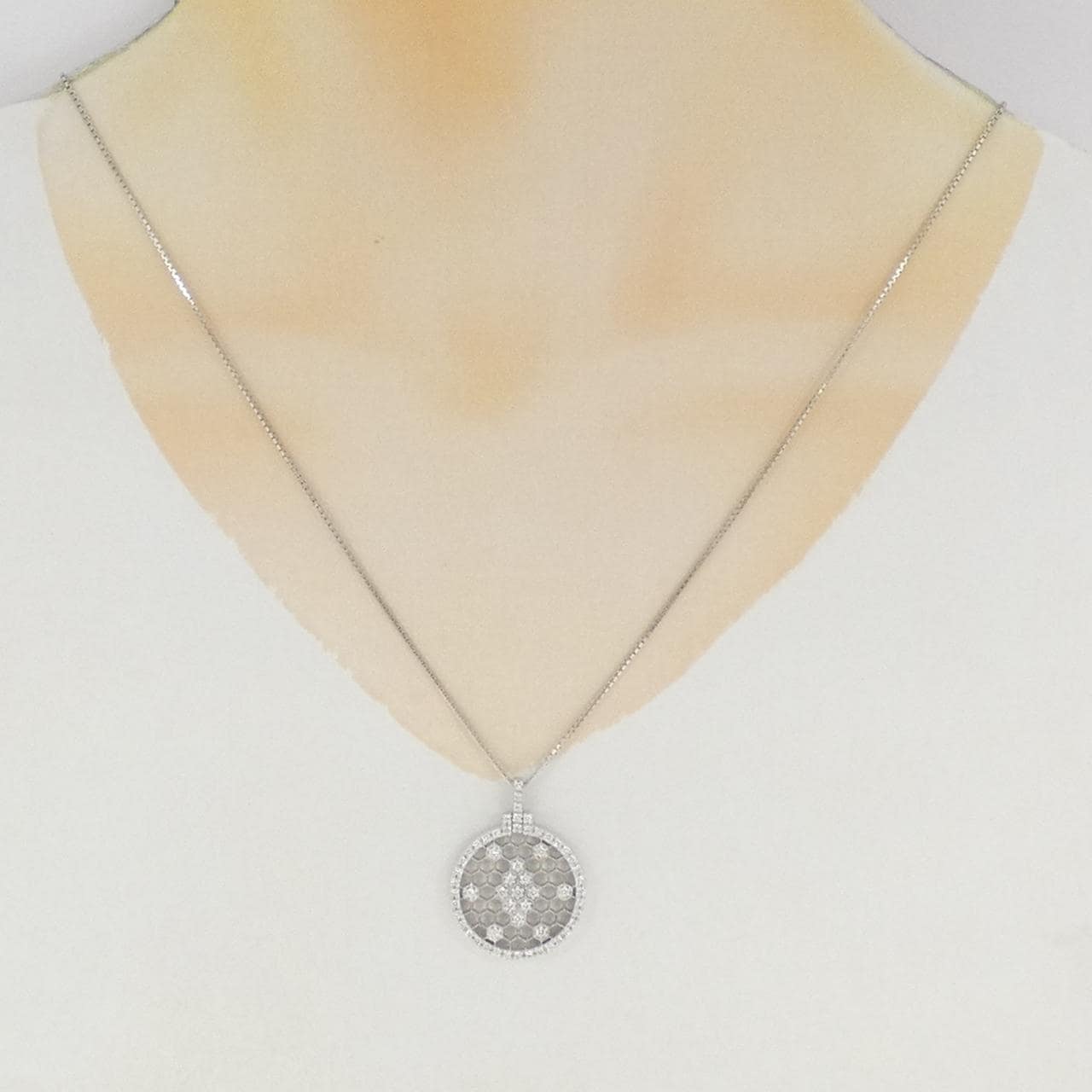 K18WG ダイヤモンド ネックレス 0.59CT