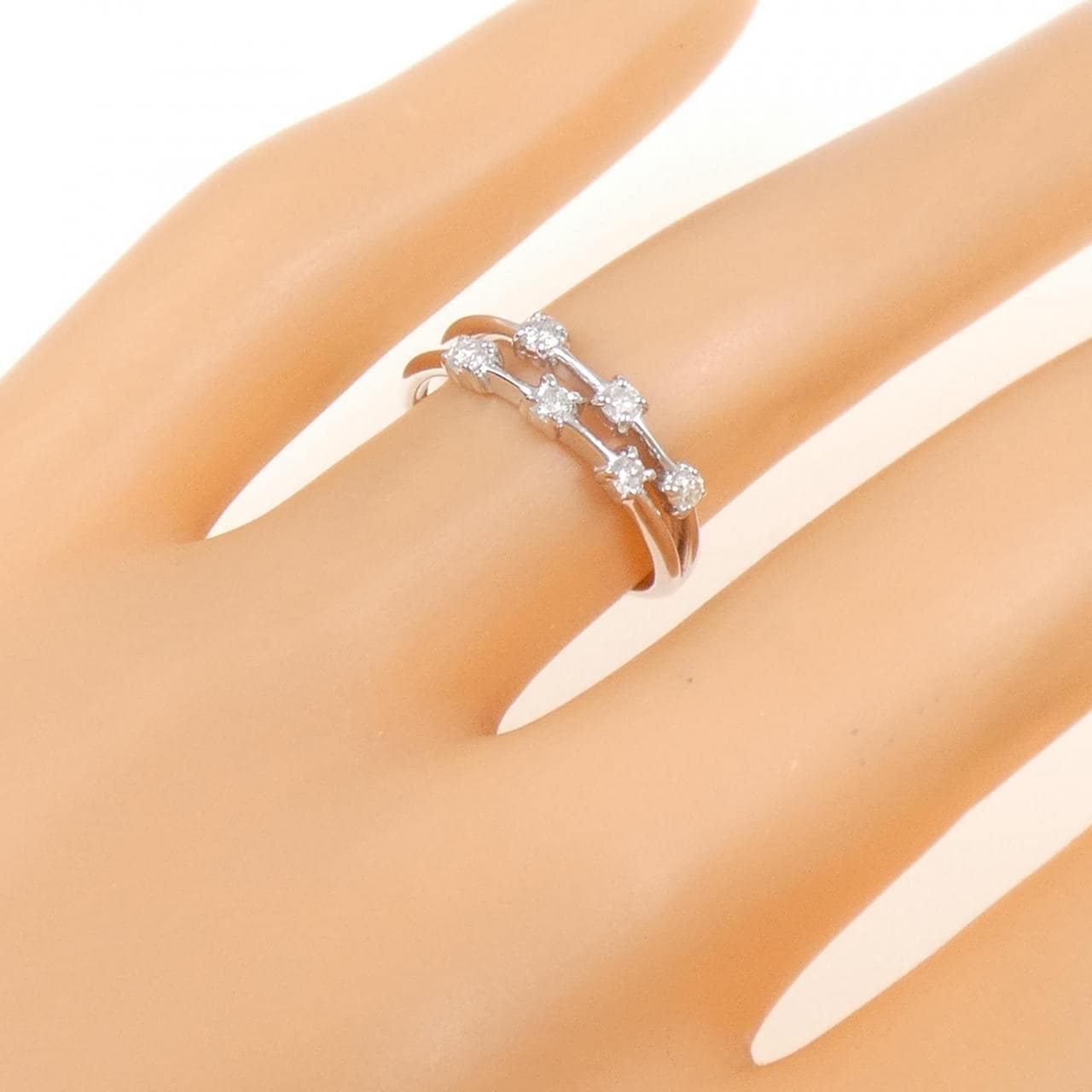 K14WG ダイヤモンド リング 0.20CT