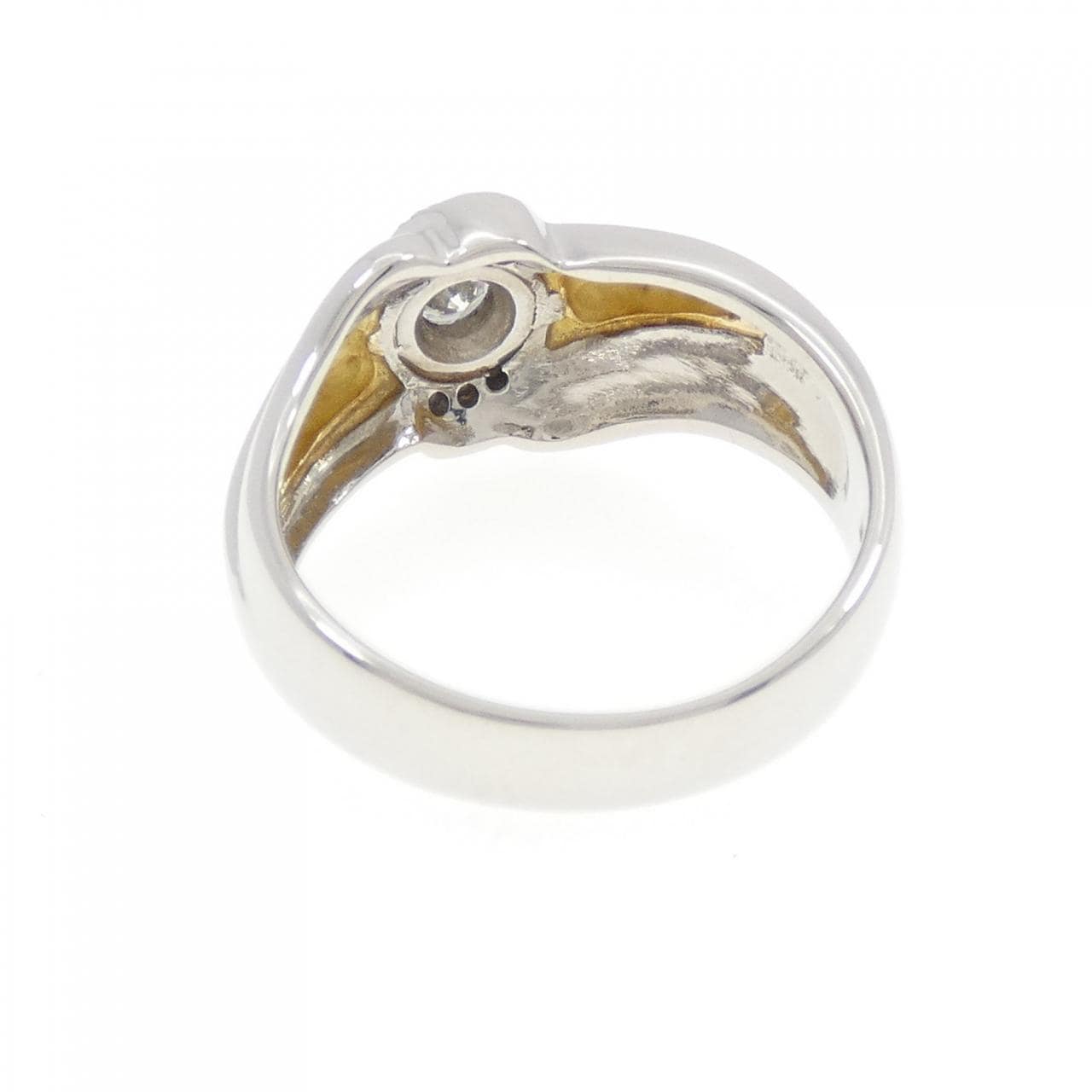 PT900/K18YG ダイヤモンド リング 0.18CT