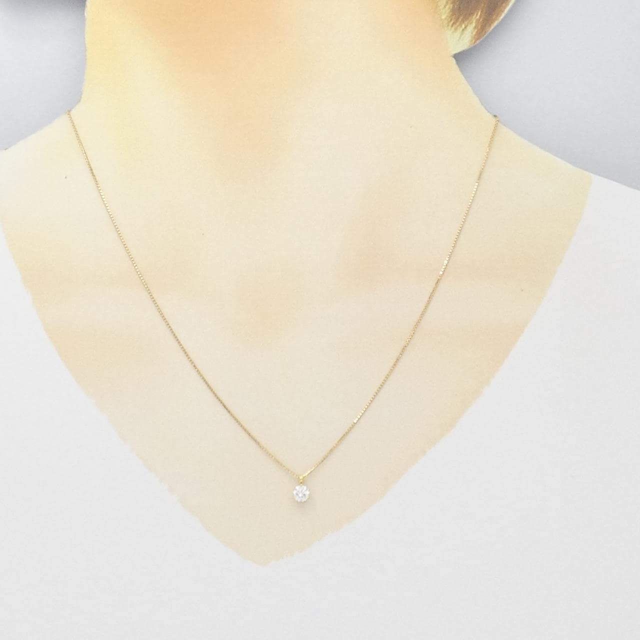 【新品】K18YG ダイヤモンド ネックレス 0.308CT F SI1 VG