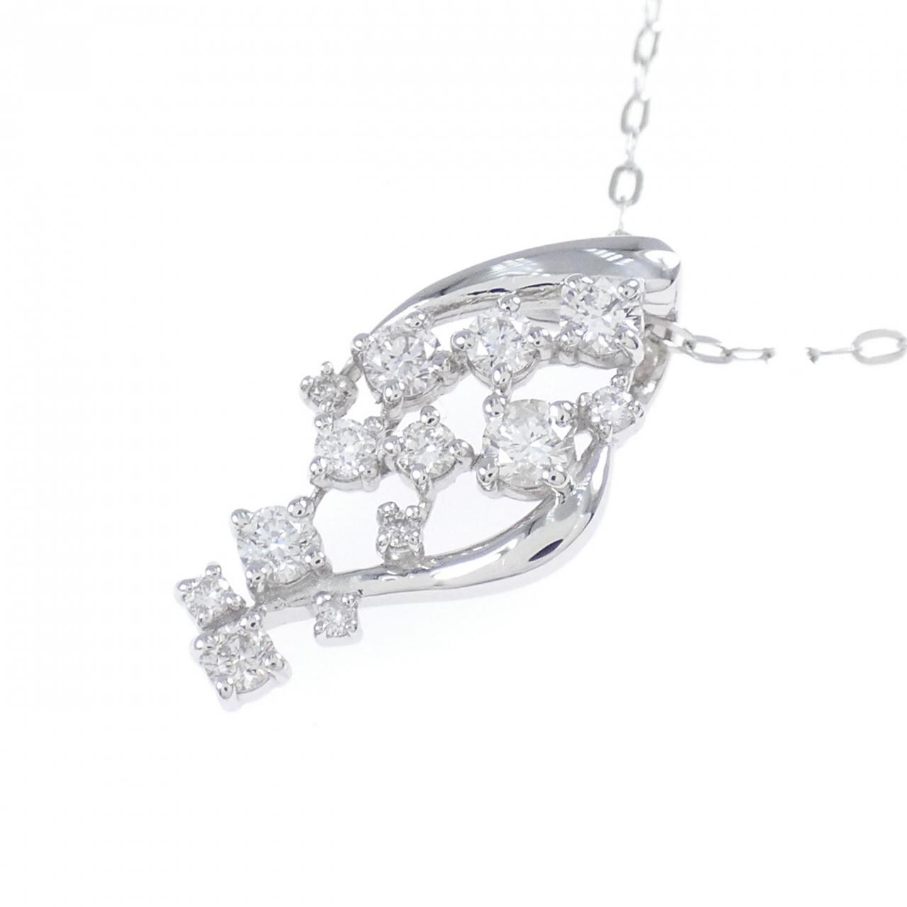 【新品】PT900/PT850 ダイヤモンド ネックレス 0.30CT