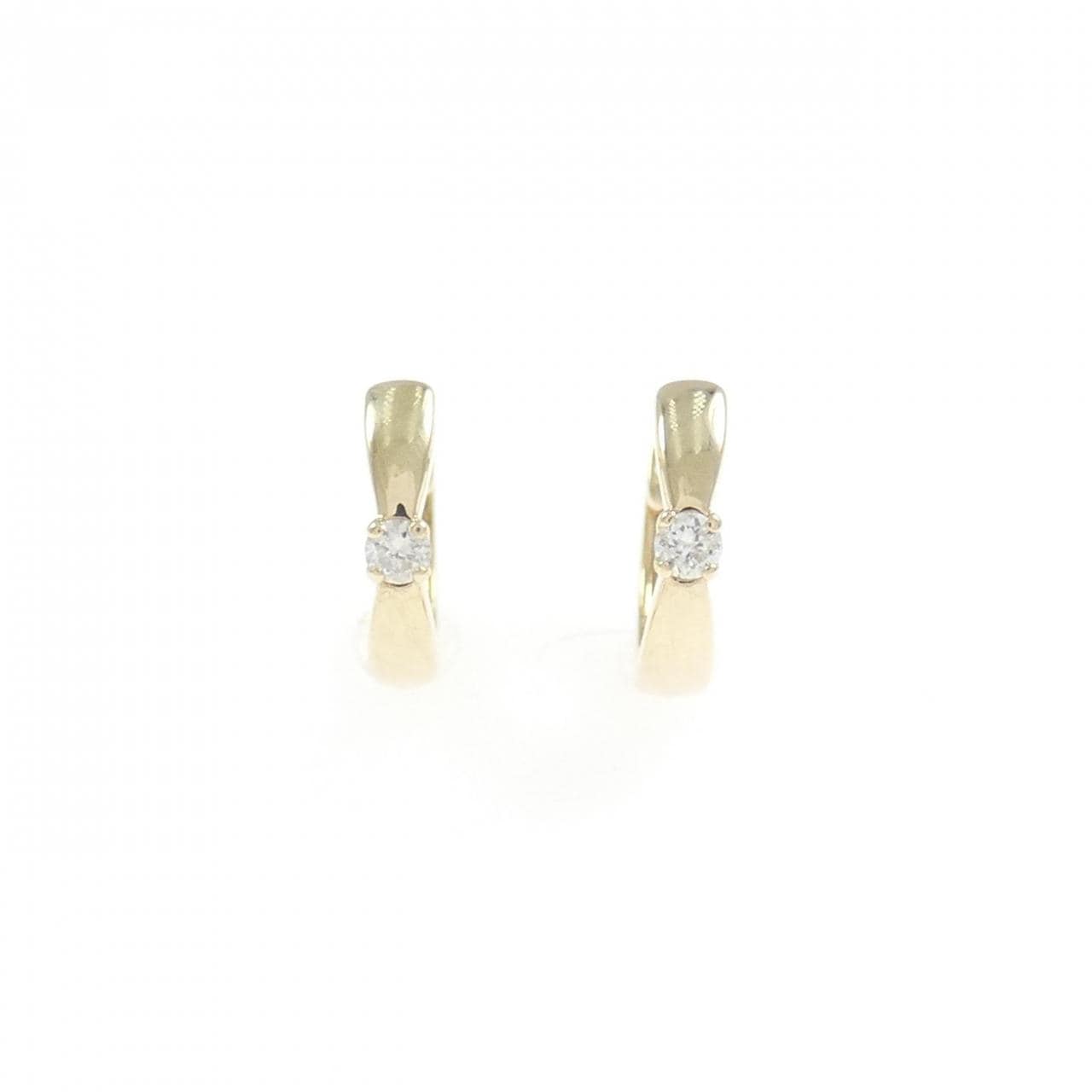 K10YG ダイヤモンド ピアス