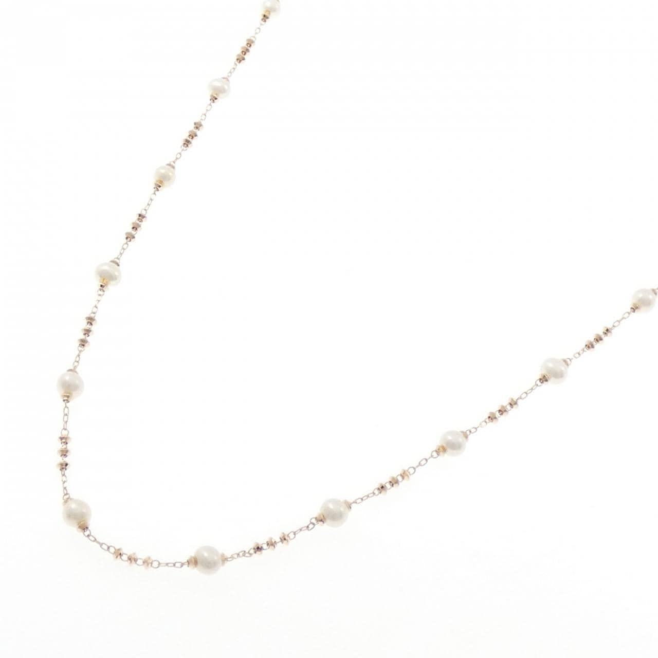 K18PG 淡水パール ネックレス